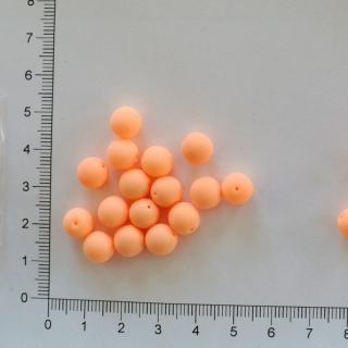 Skleněné kuličky 8mm NEON pudr oranžová (20ks)