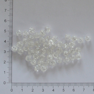 Skleněné kuličky 6mm čirá práskaná (50ks)