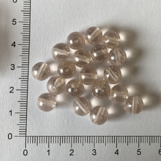 Skleněné kuličky 8mm růžová listr (20ks)