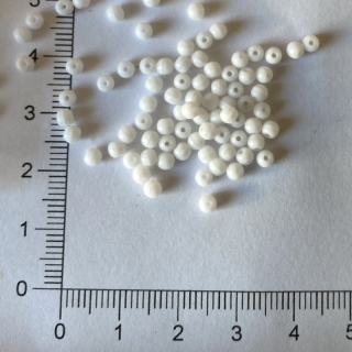 Skleněné kuličky 3mm bílé (100ks)