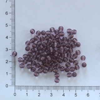 Skleněné kuličky 4mm tm. fialová průhledná (100ks)