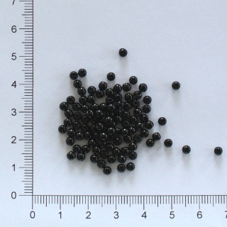 Skleněné kuličky 3mm černá (100ks)
