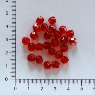 Skleněné ohňovky 6mm tm. červená (25ks)